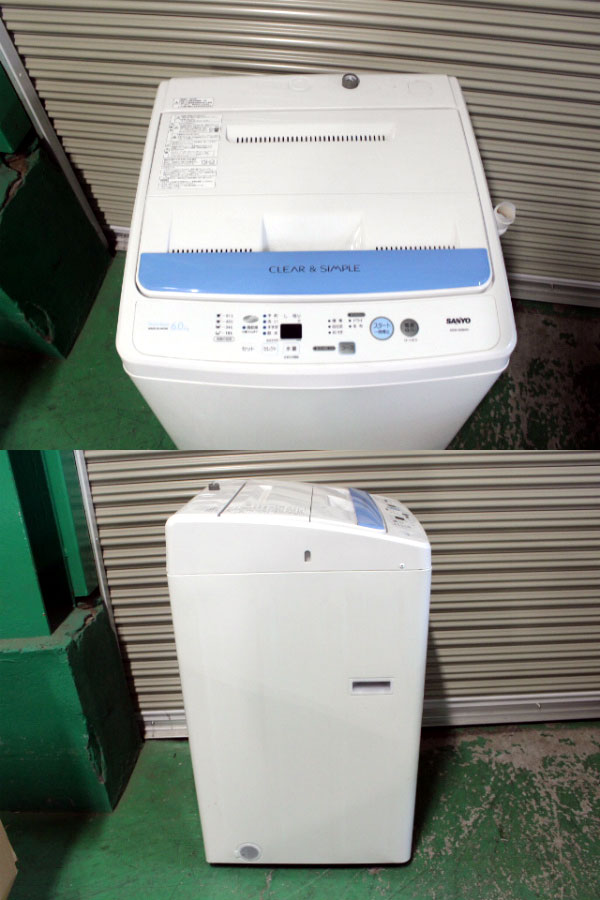 人気ブラドン ASW-60B(W) SANYO - 洗濯機