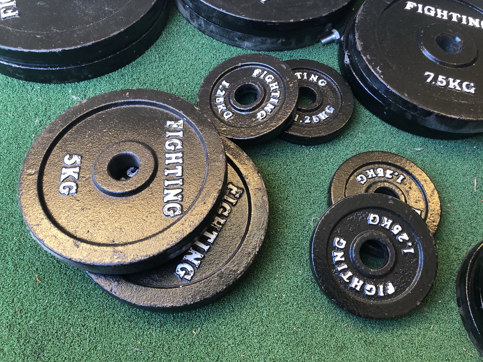 ダンベルプレートセット 合計155kg シャフト径28mm