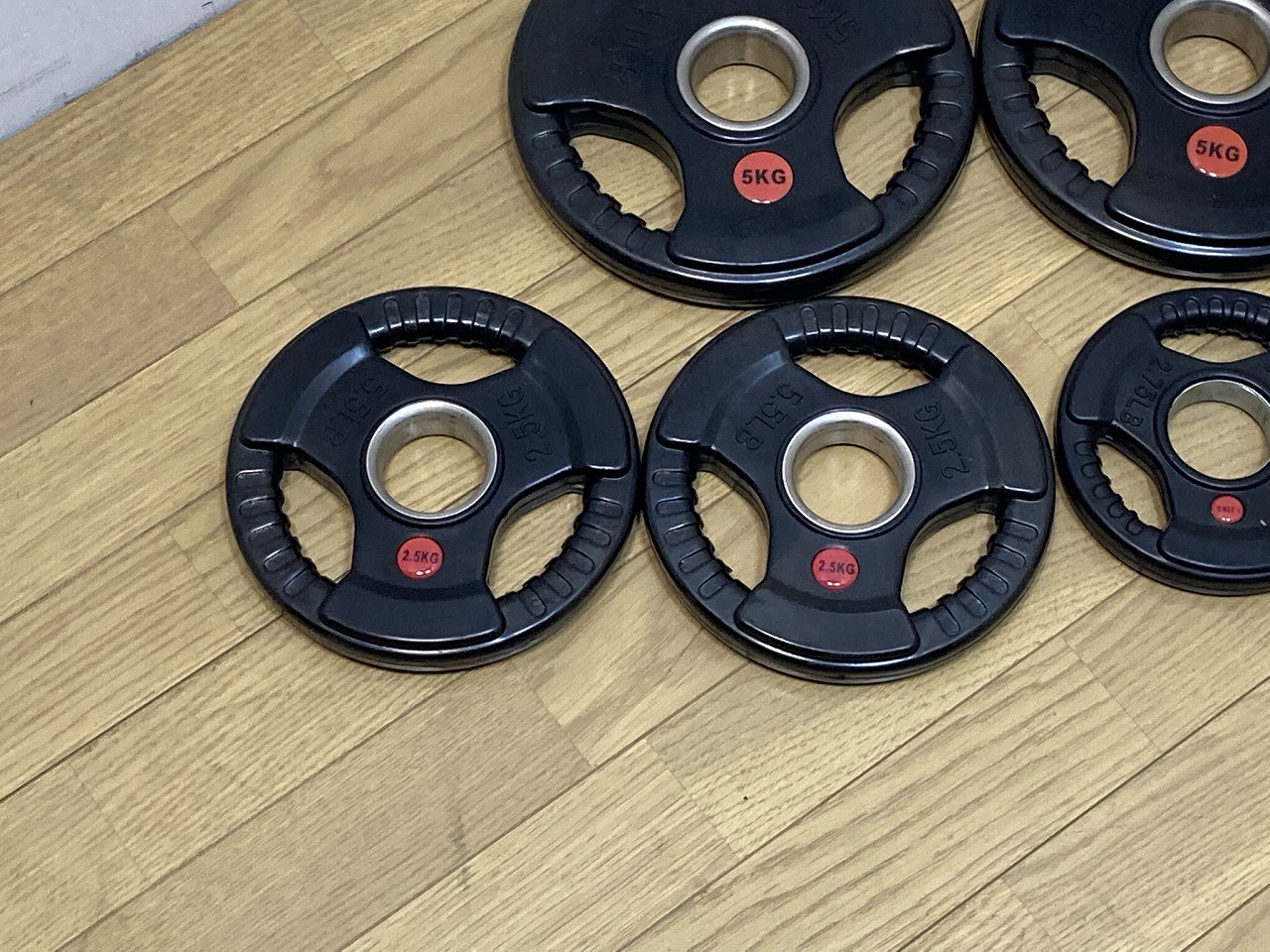 径50mm 5kg×2枚 2.5kg×2枚 1.25×2枚 合計17.5kg