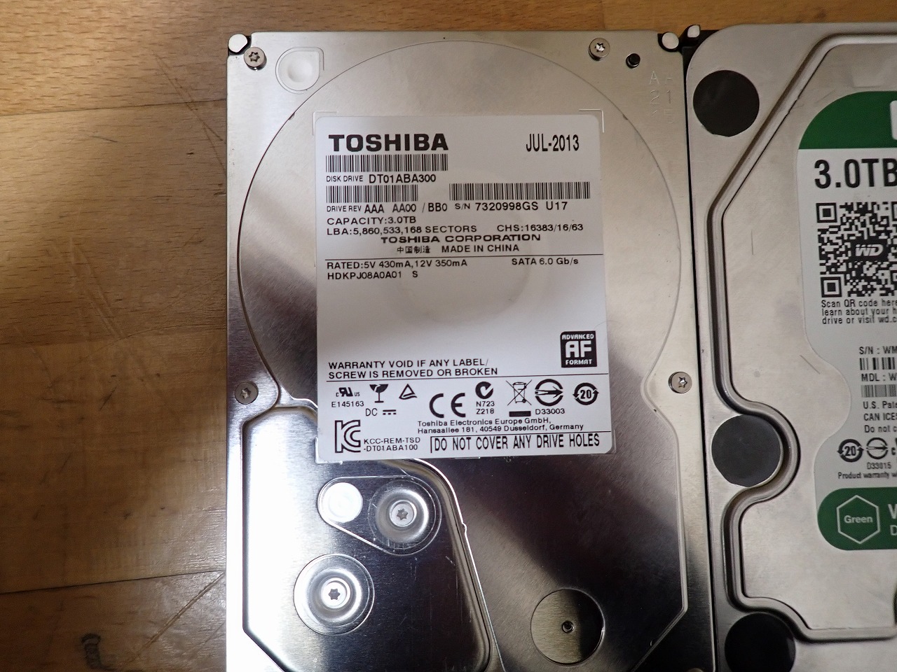 WD/ウエスタンデジタル/TOSHIBA/東芝