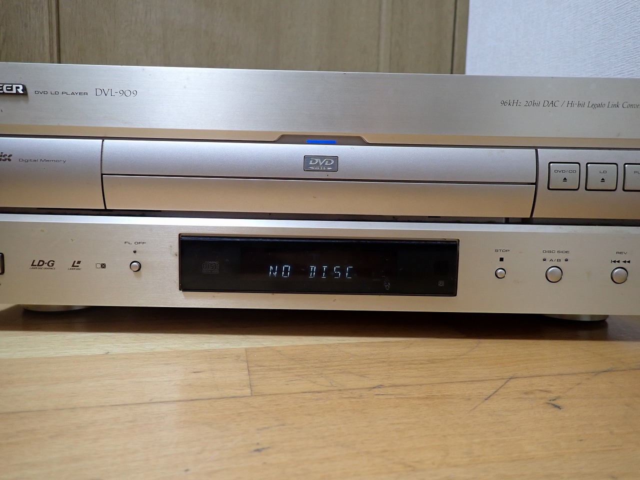 LDプレーヤー Pioneer DVL-909 パイオニア DVD LD CD コンパチブルプレーヤー リモコン CU-DV012 Hi