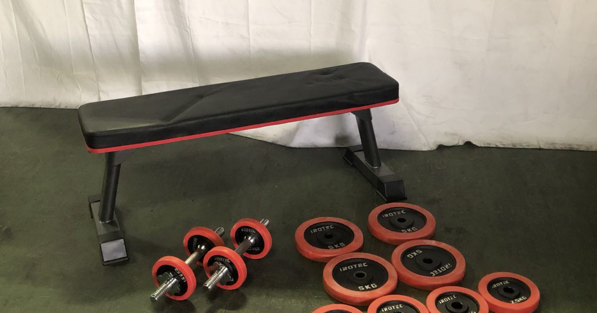 iROTEC ダンベル シャフト トレーニングベンチセット プレート35kg ダンベルシャフト シャフト径28mm