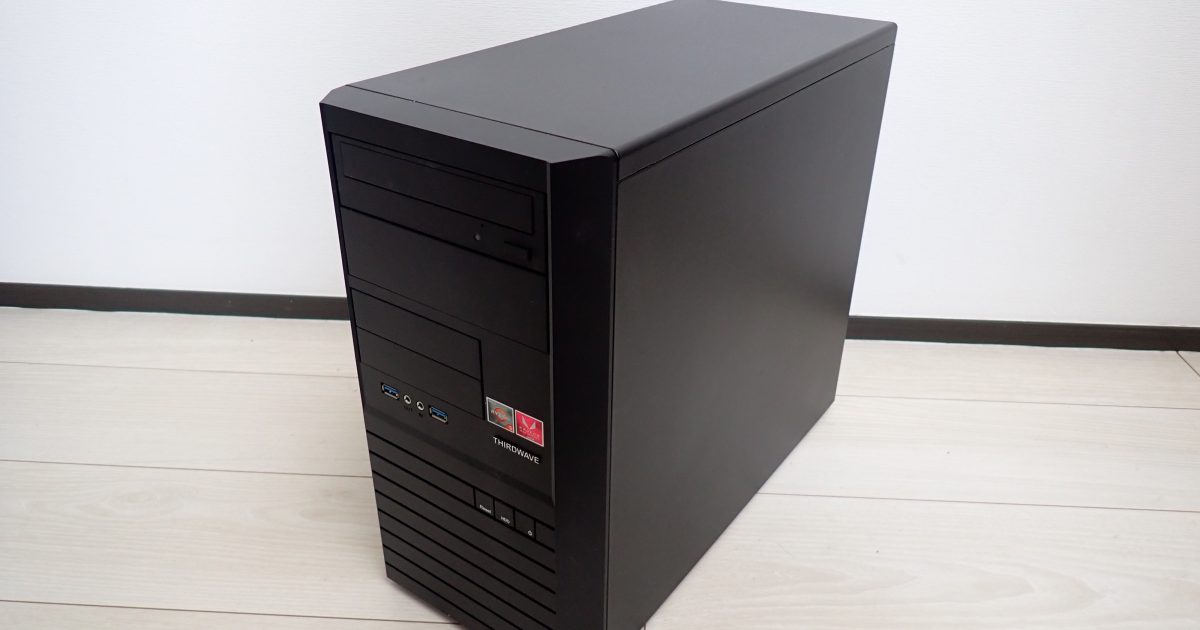 TIRDWAVE Win10 デスクトップパソコン AMD Ryzen 5 3400G with Radeon Vega Graphics 3.70GHz SSD 250GB RAM 8GB DVDドライブ
