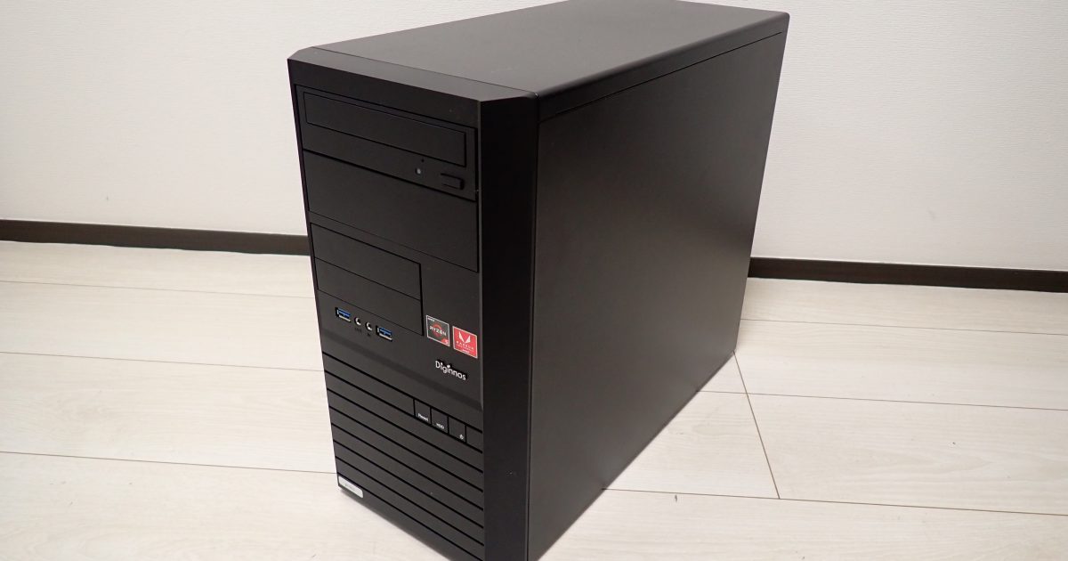 TIRDWAVE デスクトップパソコン Windows10 HOME 64bit AMD Ryzen 5 2400G 3.60GHz メモリ8GB HDD1TB DVDドライブ