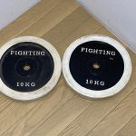 Fighting Road 穴径28mm ラバーダンベル ウェイト プレート 10kgx2枚 合計20kg トレーニング