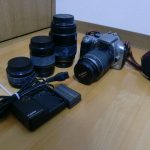 ジャンク Canon DS6031 デジタル一眼レフカメラ レンズ4本 充電器 CB-5L セット