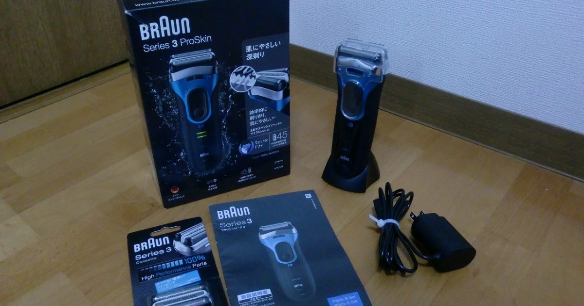 電気シェーバー BRAUN Series 3 ProSkin 5416 替刃付き 水洗い 肌にやさしい深剃り