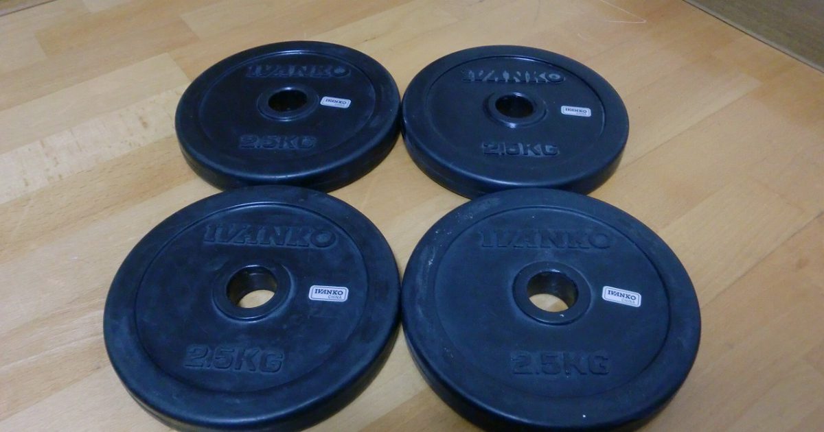イヴァンコ ラバープレート 2.5kg×4枚 10kg 28mm ダンベル バーベル ベンチプレス