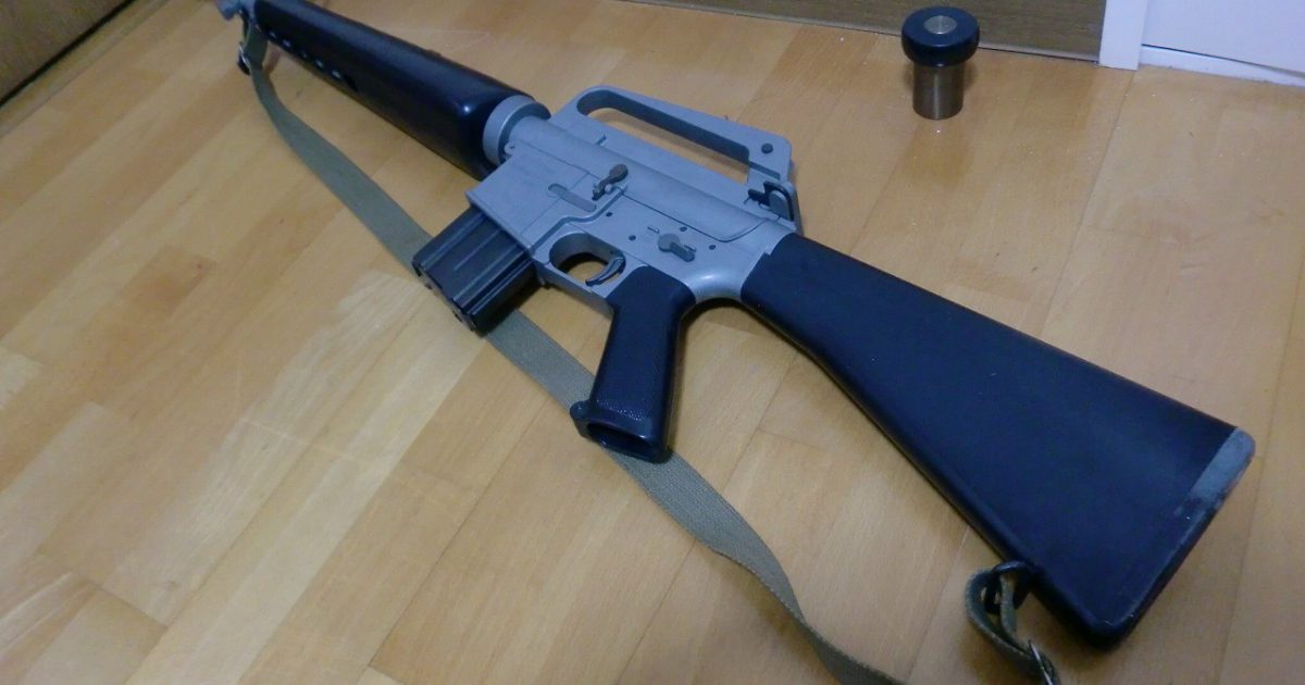 モデルガン M-16 5.56mm AUTOMATIC RIFLE TOKYO JAPAN オートマチック ライフル
