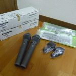 ワイヤレスマイク Panasonic WX-4100B パナソニック 800 MHz帯 PLL マイクロホン 2本セット