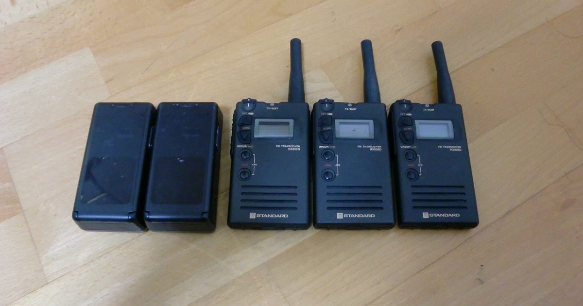 トランシーバー STANDARD HX808D 特定小電力 スタンダード 3台 充電器 CWC808 2台セット