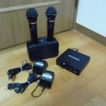 ワイヤレスマイク audio-technica IM-72 IS-70B IS-70R IS-2C MKII JOYSOUND ジョイサウンド 2MHz 2本セット 充電器 受信機 カラオケ