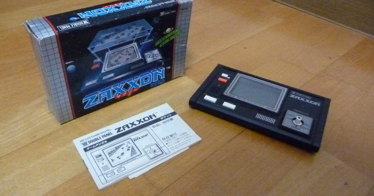 SEGA ZAXXON セガ ザクソン ゲームウォッチ LCD 立体画面で大迫力 敵地に侵入せよ 元箱 説明書 付き