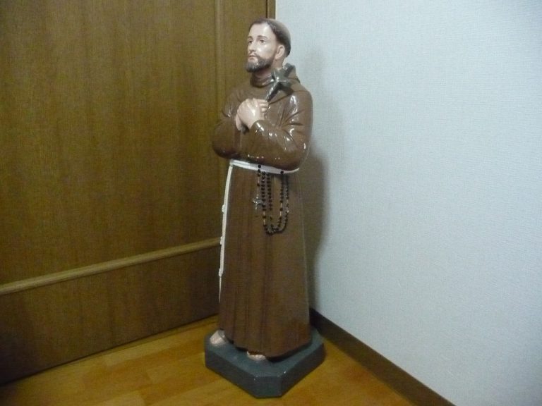 フィギュア フランシスコ・ザビエル 陶器 約80cm Francisco de Xavier Francisco de Jasso y Azpilicueta キリスト教 イエズス会 カトリック スペイン 宣教師