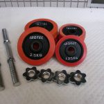 ダンベル iROTEC アイロテック 28mm ラバープレート 2.5kg×4枚 1.25kg4枚 シャフト 2本 カラー 4個 約20kg×2台 セット
