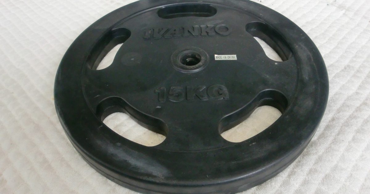 プレート IVANKO ラバー 15kg 28mm ダンベル バーベル イヴァンコ