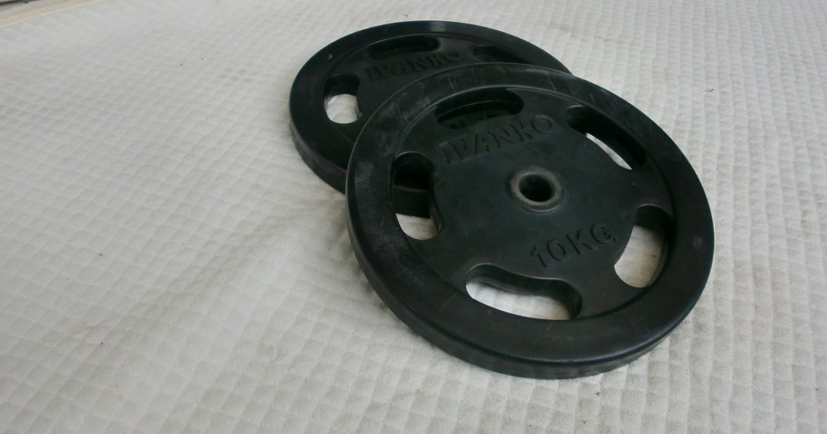 プレート IVANKO ラバー 10kg×2枚 20kg 28mm ダンベル バーベル イヴァンコ