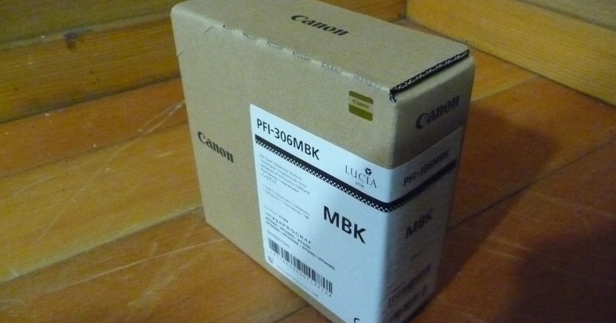 純正インクタンク Canon PFI-306MBK 330ml キャノン マットブラック iPF9400 iPF9400S iPF8400 iPF8300 iPF8300S 2021.01