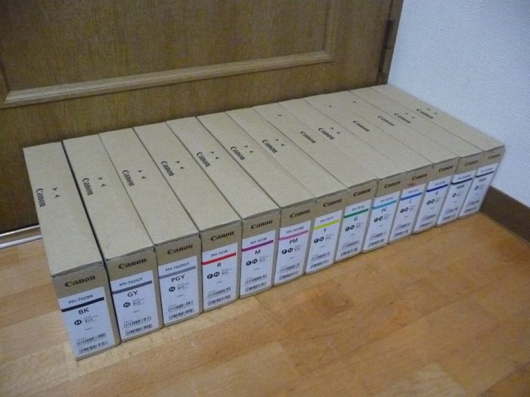 インク Canon PFI-701 BK GY PGY R M PM Y G PC C B MBK 2本 700ml 12色セット キャノン 大判プリンター プロッター インクジェット