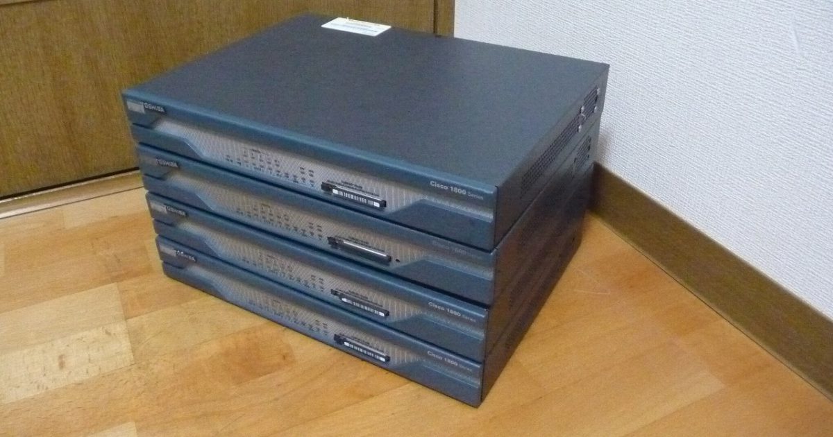 エンタープライズルーター Cisco 1800 Series 1812 V01 シスコ TOSHIBA 東芝 4台セット