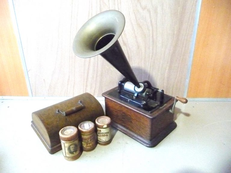 蓄音機 EDISON STANDARD PHONOGRAPH エジソン スタンダード 蝋管 フォノグラフ ラッパ