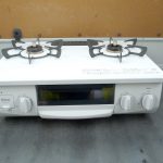 ガスコンロ Rinnai HOWARO ET34NJH4-W リンナイ ホワロ 都市ガス 12A 13A 水無し片面焼き 2口 ガスレンジ ガス台 据え置き 2019年