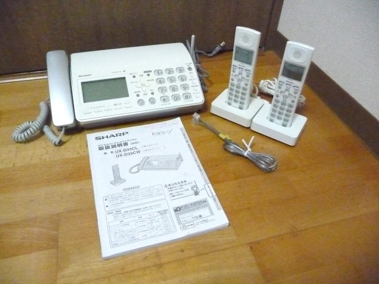 デジタル コードレスファクシミリ SHARP Fappy UX-D33CW-W JD-KS28 D33W シャープ ファッピー 電話機 固定電話 FAX 子機2台
