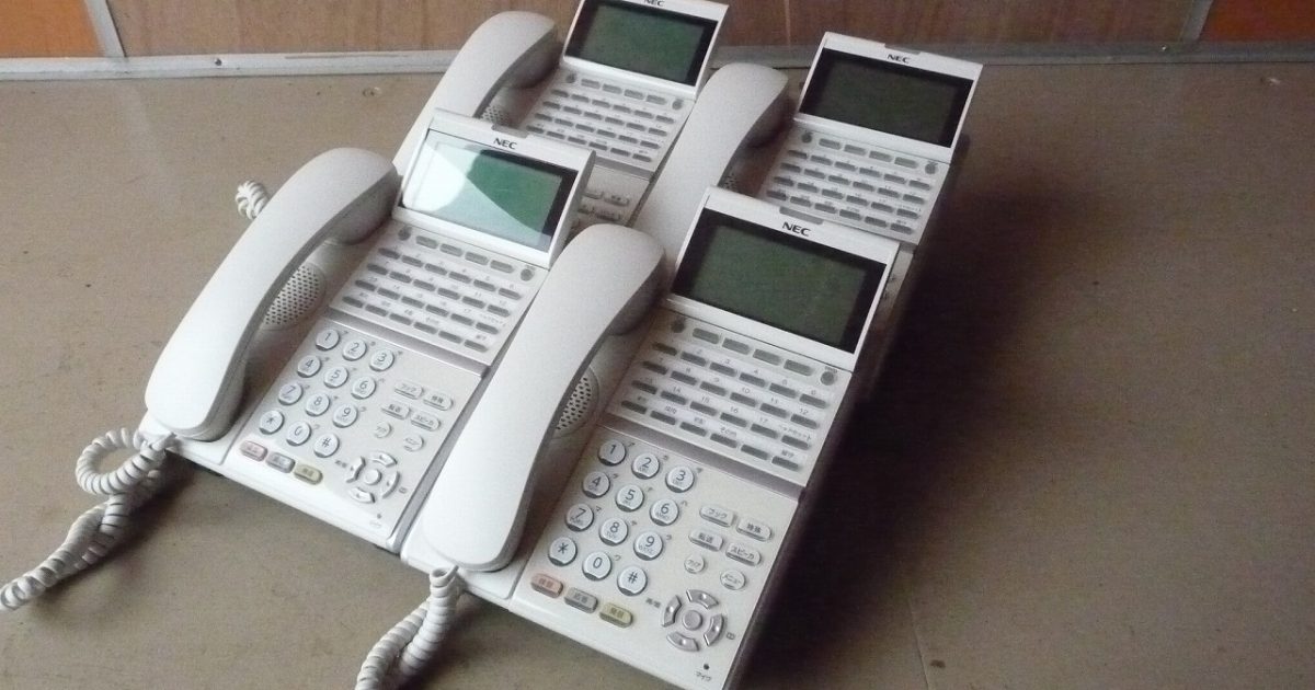 ビジネスフォン NEC DT400 Series DTZ-24D-2D(WH) TEL DZV(XD)W-2Y(WH) 24ボタン 電話機 ビジフォン 4台セット 日本電気