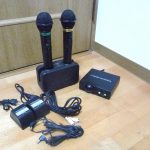 ワイヤレスマイク audio-technica AT-CLM700T BC700 AT-CR700 2本 充電器 赤外線レシーバー 2チャンネル カラオケ オーディオテクニカ