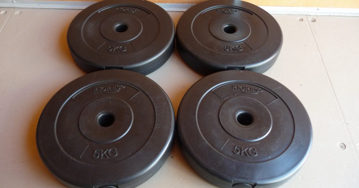 プレート RIORES 5kg×4枚 合計 20kg 28mm セット リオレス ダンベル バーベル 筋トレ プラスチック