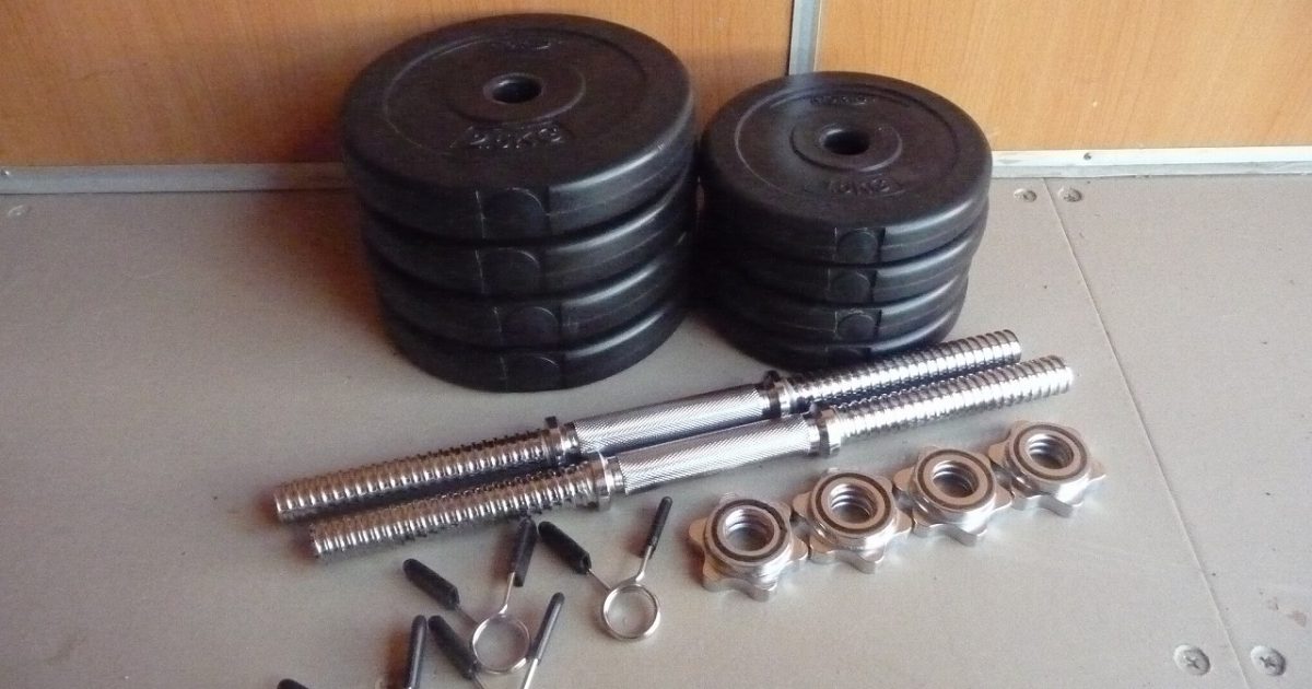 ダンベル プレート RIORES 2.5kg×4枚 1.25×4枚 シャフト×2本 カラー×4個 合計 約20kg セット 28mm リオレス バーベル