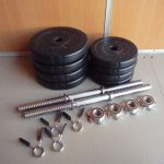 ダンベル プレート RIORES 2.5kg×4枚 1.25×4枚 シャフト×2本 カラー×4個 合計 約20kg セット 28mm リオレス バーベル