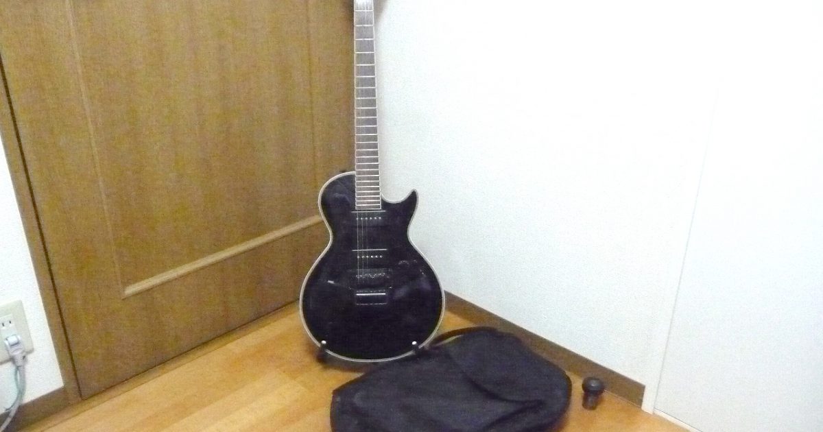 エレキギター Grass Roots GUITARS グラスルーツ レスポール タイプ 黒 ブラック ソフトケース付き