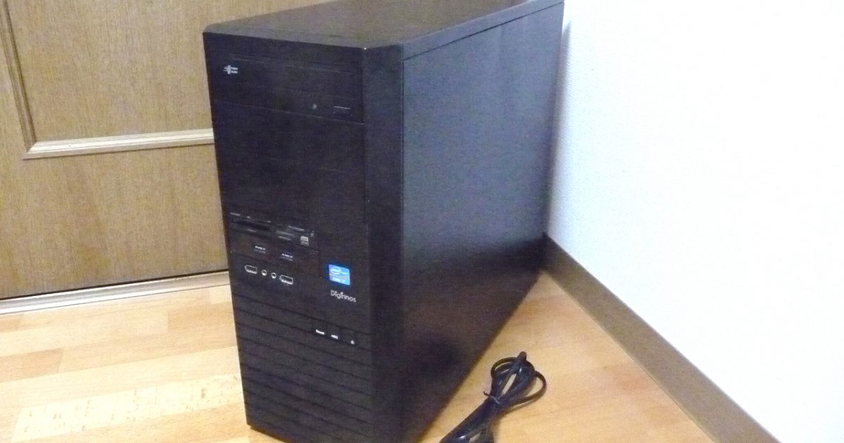 デスクトップパソコン Dospara Win10 Core i7-3770 メモリ 16GB HDD 500GB SSD 128GB GTX 660 DVD-RW SDXC リーダー 内蔵 Diginnos