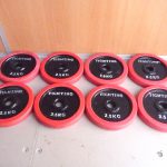 ラバー プレート FIGHTING ROAD 2.5kg×8枚 合計20kg 28mm アイアン ダンベル バーベル ファイティングロード 筋トレ