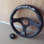 ステアリング Prodrive 325 FLAT PD-257 BLACK LEATHER 325mm プロドライブ フラット ブラック レザー ハンドル ホーン