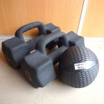 JTW 鉄アレイ 取っ手付き 10kg×2個 合計20kg ダンベル s.a.gear エスエーギア トーニング ボール 5kg セット 静音