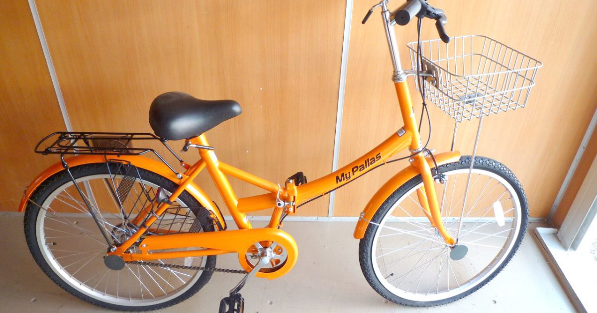 折り畳み自転車 MY PALLAS M-301 マイパラス 折畳 オレンジ カゴ 専用バッグ 付属 VP-20