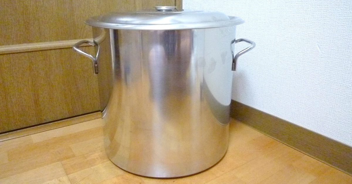 ステンレス寸胴 iimono117 BIG 20L 直径約33cm×高さ約32cm 業務用 両手 ふた付き フタ 蓋 イイモノ ビッグ 未使用