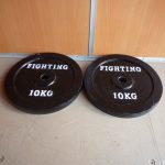 プレート FIGHTING ROAD 10kg×2枚 合計 20kg 28mm アイアン ダンベル バーベル ファイティングロード 筋トレ