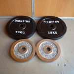 プレート FIGHTING ROAD 7.5kg×2枚 AUSSIE 2.5kg×2枚 28mm 合計 20kg ダンベル バーベル ファイティング オージー 筋トレ