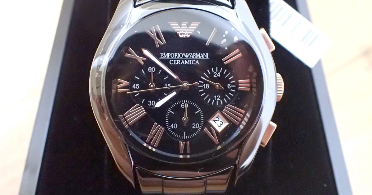 腕時計 EMPORIO ARMANI CERAMICA AR1410 エンポリオ アルマーニ セラミカ クォーツ ブラック 黒 メンズ