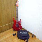 エレキギター Fernandes FR-55 フェルナンデス メタリックレッド ソフトケース シールド 付属