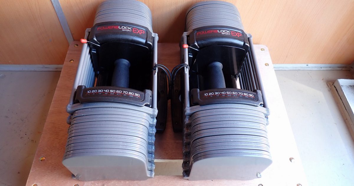 アジャスタブルダンベル POWER BLOCK SPORT EXP41 パワーブロック 41kg×2台 82kg 90ポンド 可変ダンベル