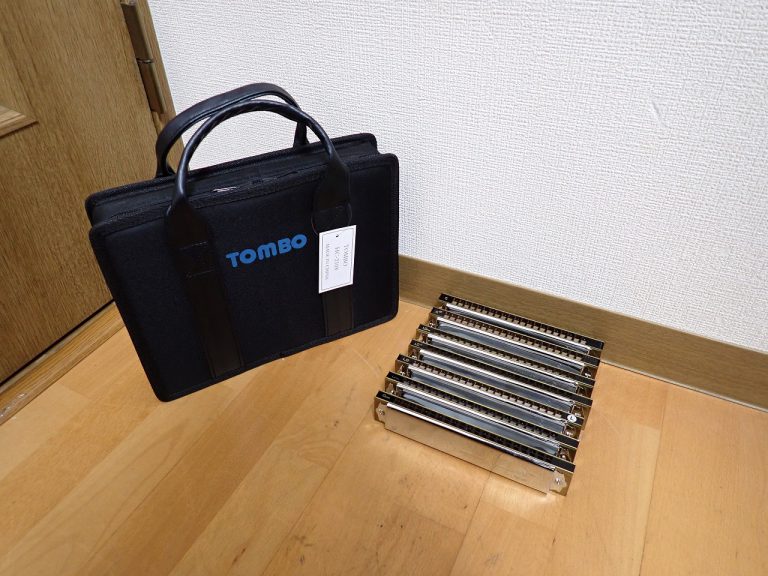 複音ハーモニカ TOMBO Bariton 超特急 Iwasaki Solo トンボ 7本セット C C# LDm LD# LD Gm ソフトケース HC-2108
