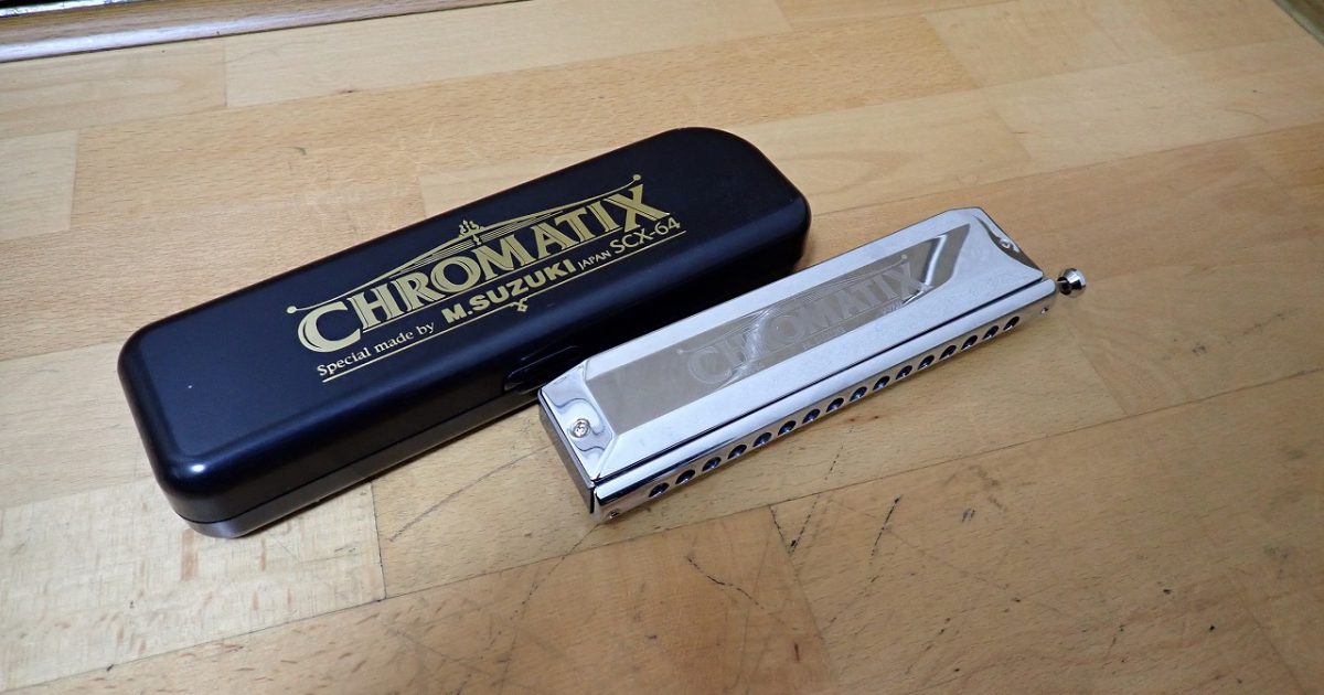 クロマチックハーモニカ M.SUZUKI CHROMATIX SCX-64 JAPAN ケース付き