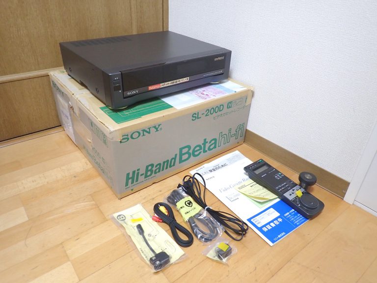 ジャンク ベータビデオデッキ SONY SL-200D RMT-A200 Hi-Band Beta hi-fi Betamax ソニー ハイバンド ベータマックス ビデオカセットレコーダー