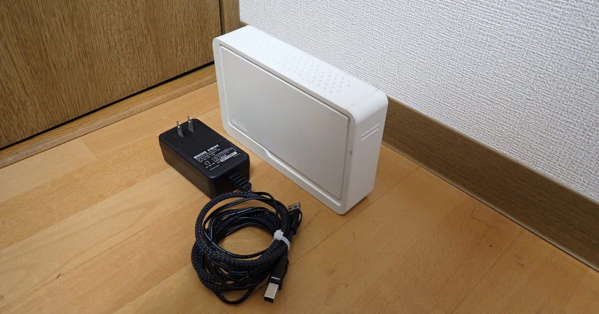 外付けハードディスク I-O DATA HDCR-U1.0 アイ・オー・データ HDD 1TB 1000GB パソコン テレビ ホワイト