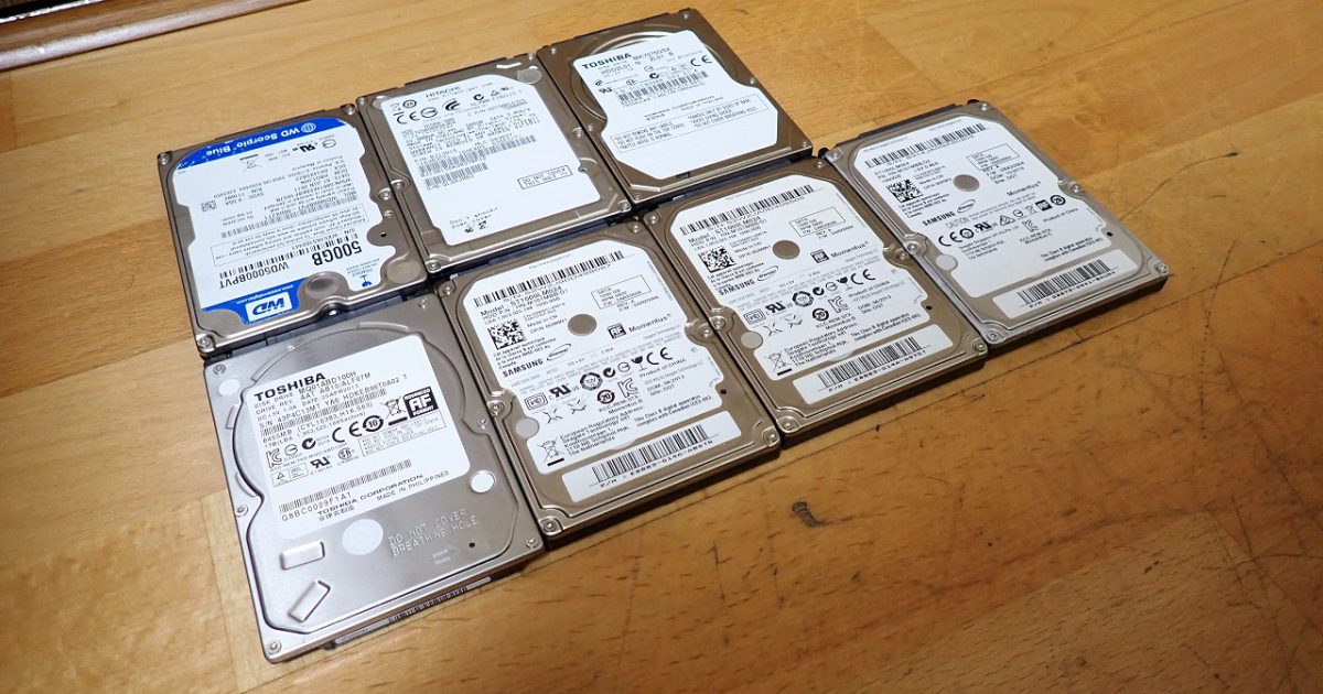 内蔵ハードディスク WD5000BPVT 7K500-500 MK7575GSX MQ01ABD100H ST1000LM024 2.5インチ SerialATA HDD 500GB 750GB 1TB 合計 5.75TB