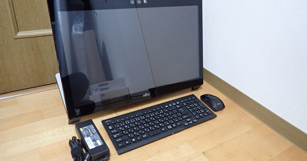 【マウス】 富士通 一体型デスクトップ FMVG77TWJ CI7 8GB 1TB15.6" れなし